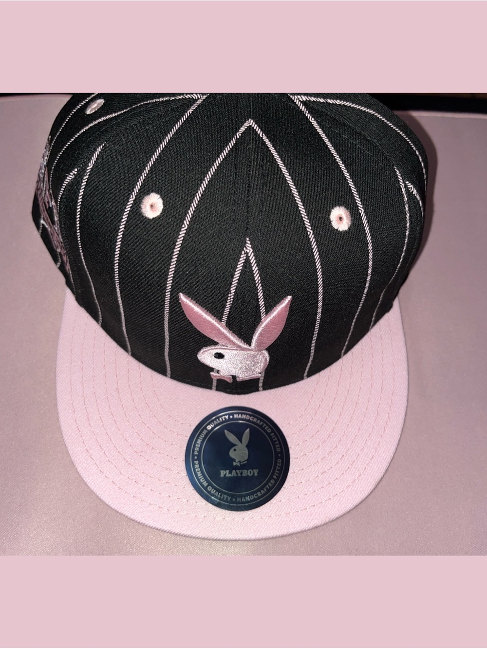 PLAYBOY Black & Light Pink Adjustable Cap